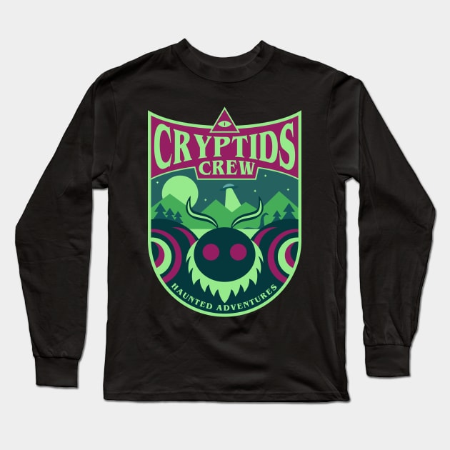 Cryptids Crew Long Sleeve T-Shirt by Sachpica